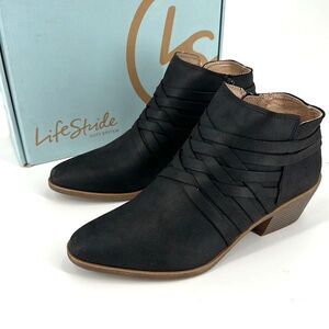 Life Stride Black Ankle Boots